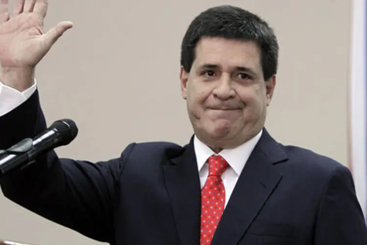 
	Horacio Cartes, presidente do Paraguai: ele nunca votou em elei&ccedil;&otilde;es presidenciais, apesar de o voto ser obrigat&oacute;rio
 (Jorge Adorno/Reuters)