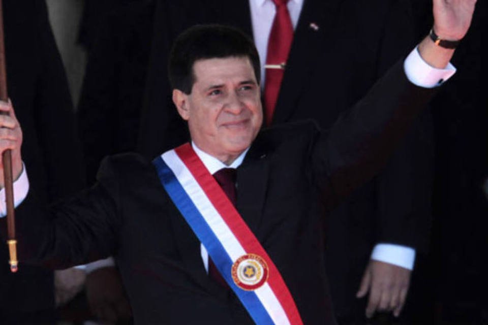 Horacio Cartes faz juramento como presidente do Paraguai