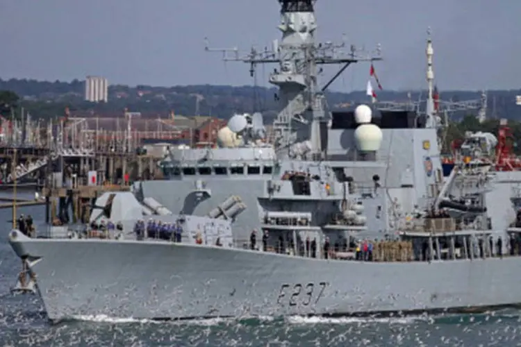 A fragata britânica HMS Westminster: navio chegará em pleno conflito diplomático entre Londres e Madri devido situação em Gibraltar (Getty Images)