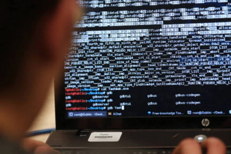 Homem diante de computador: sabotagem coincide com distúrbios violentos no Cairo e outras regiões do Egito (Getty Images)