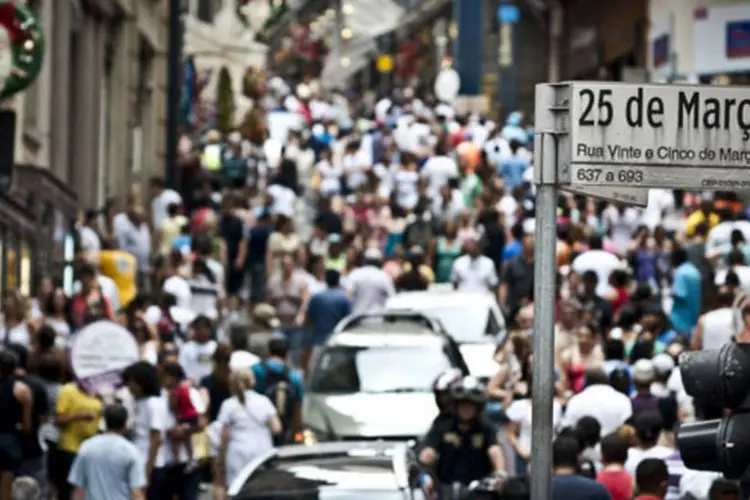 
	Centro de com&eacute;rcio popular da Rua 25 de Mar&ccedil;o: n&atilde;o houve v&iacute;timas
 (Marcelo Camargo/ABr)