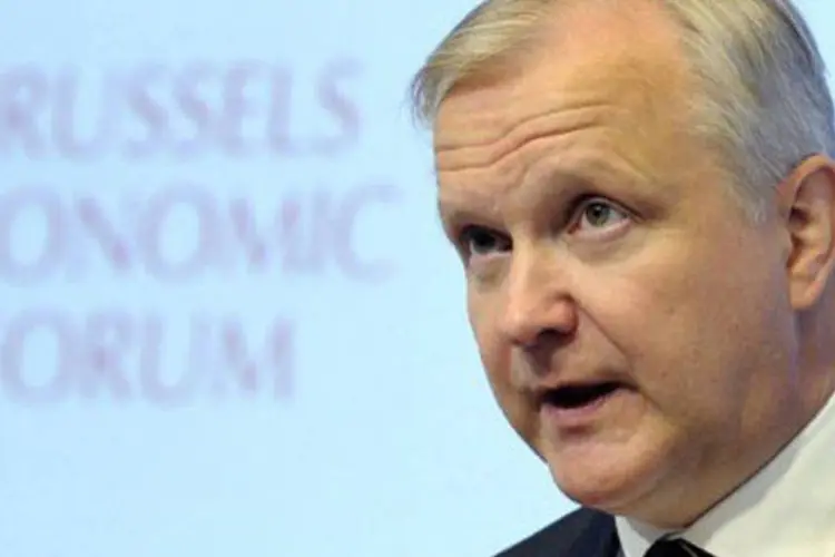 O comissário europeu de Assuntos Econômicos, Olli Rehn: "vamos avaliar a possível continuação do plano e seu financiamento", disse (John Thys/AFP)