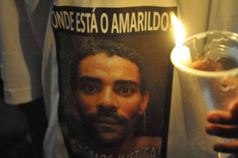 
	Protesto sobre desaparecimento de Amarildo
 (Fernando Frazão/ABr)