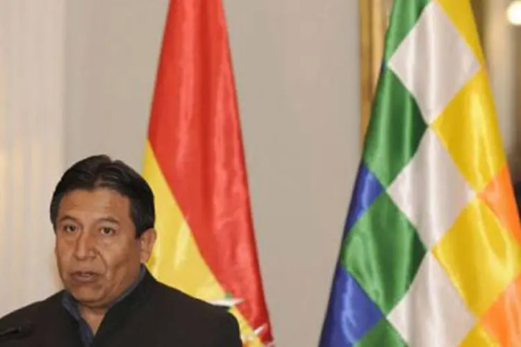 O chanceler da Bolívia, David Choquehuanca: "expressamos nossa profunda preocupação pela transgressão do princípio de reciprocidade e cortesia internacional", disse (Aizar Raldes/AFP)
