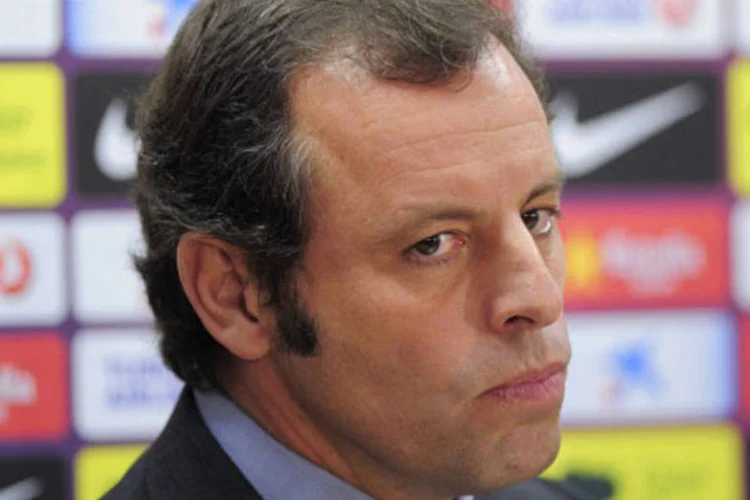 
	O presidente do Barcelona, Sandro Rosell: informa&ccedil;&otilde;es relacionam uma empresa de Rosell com desvio de recursos por parte da CBF
 (Getty Images)