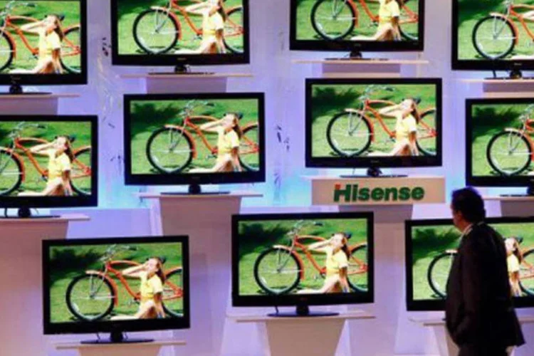 TVs de LED em exposição: grupos como o Netflix se consolidam cada vez mais (Ethan Miller/AFP)