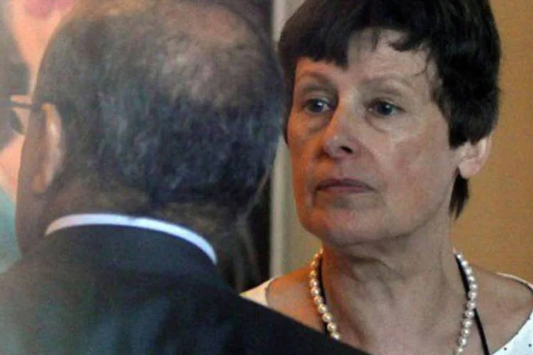 Angela Kane, representante da ONU para o desarmamento: ela estava na Síria desde sábado passado, na investigação sobre o suposto uso de armas químicas (Louai Beshara/AFP)