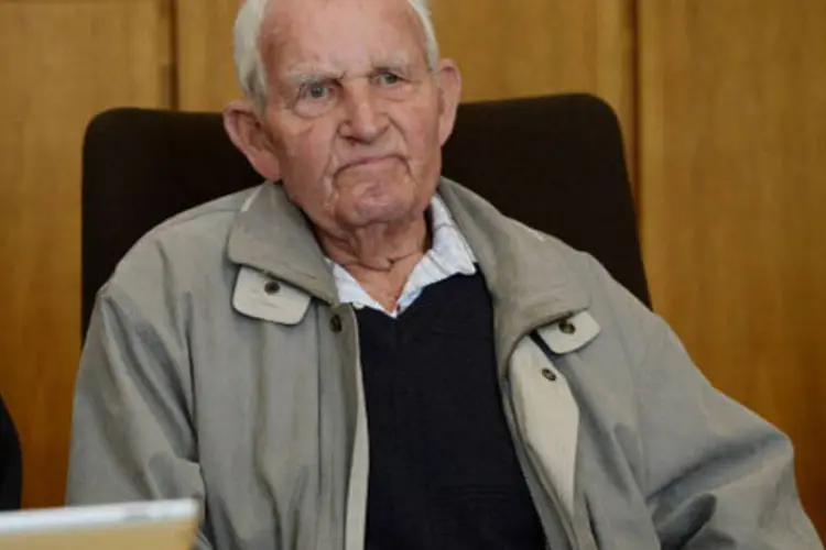 Siert Bruins, antigo membro da SS, a polícia nazista: ele é acusado da morte de um membro da resistência holandesa (Getty Images)