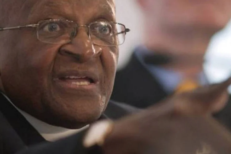 O arcebispo Desmond Tutu: Tutu é popular principalmente por denunciar problemas e imperfeições da África do Sul (Rodger Bosch/AFP)