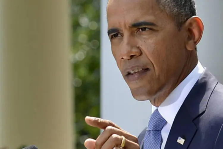 
	Barack Obama:&nbsp;&quot;n&atilde;o vou negociar sobre a responsabilidade que o Congresso tem de pagar as contas do pa&iacute;s&quot;, disse
 (Mike Theiler/Reuters)