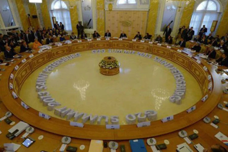 
	Encontro do G20: Putin atendeu aos pedidos de alguns participantes para que sejam discutidos &quot;outros problemas da pol&iacute;tica internacional, em particular a situa&ccedil;&atilde;o na S&iacute;ria&quot;
 (Host Photo Agency)