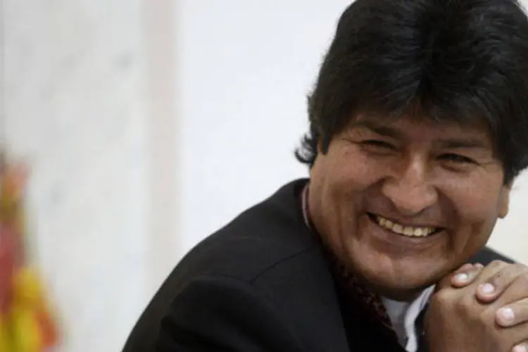 
	Evo Morales, presidente da Bol&iacute;via: &quot;a Bol&iacute;via agora est&aacute; praticamente vestida de azul. Puro azul. Exceto Beni&quot;
 (Getty Images)