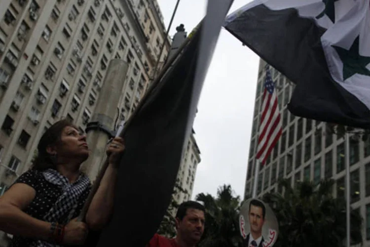 Protesto contra invasão à Síria: parlamento sírio solicitou ao Congresso dos Estados Unidos que não tome medidas "imprudentes" (Pilar Olivares/Reuters)