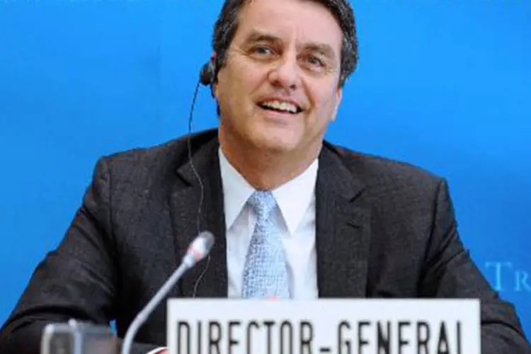 
	Roberto Azevedo: o acordo de Bali estabelece dezenas de medidas para facilitar fluxo de bens nas alf&acirc;ndegas e para reduzir a burocracia, para multiplicar interc&acirc;mbios comerciais
 (Alain Grosclaude/AFP)