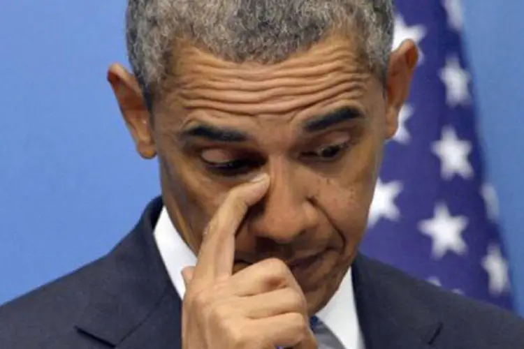 
	O presidente americano, Barack Obama: &quot;n&atilde;o estou nem um pouco resignado&quot; com uma paralisa&ccedil;&atilde;o, disse
 (Jewel Samad/AFP)