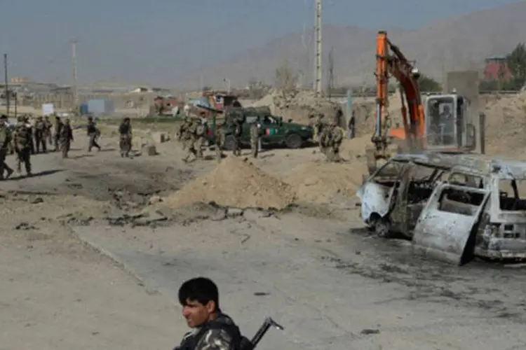 
	Local de ataque terrorista no Afeganist&atilde;o:&nbsp;conflito afeg&atilde;o se encontra em um de seus momentos mais violentos desde a invas&atilde;o dos EUA
 (Getty Images)