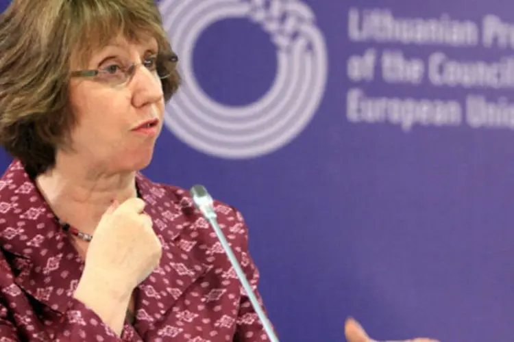 Chefe da diplomacia europeia Catherine Ashton: "toda proposta que possa reduzir a violência na Síria é bem-vinda", disse porta-voz de Ashton (Getty Images)