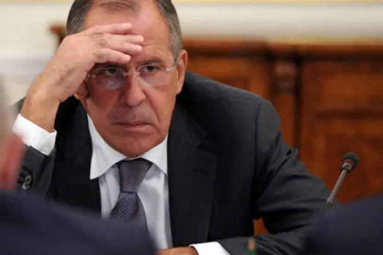 
	Ministro das Rela&ccedil;&otilde;es Exteriores russo, Sergei Lavrov:&nbsp;&quot;a hipocrisia supera os limites&quot;
 (Getty Images)
