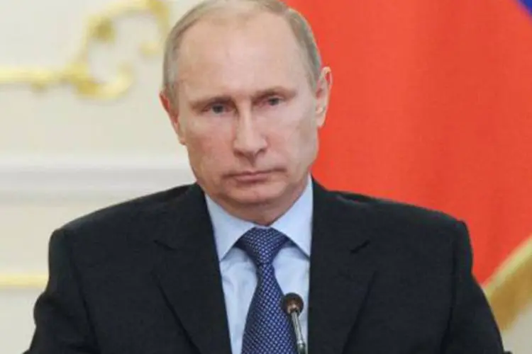O presidente russo Vladimir Putin: "existem todos os motivos para acreditar que (as armas químicas) não foram utilizadas pelo Exército sírio", disse (Mikhail Klimentyev/AFP)