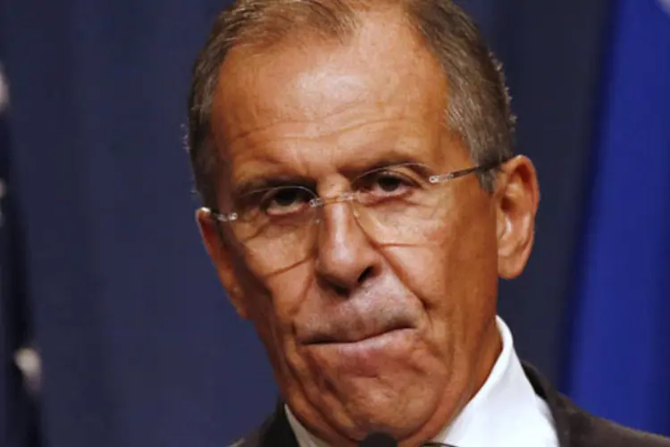 O ministro das Relações Exteriores russo, Sergei Lavrov: Lavrov se referia à resolução que propõe "consequências sérias" se Síria não entregar armas químicas (Larry Downing/Reuters)