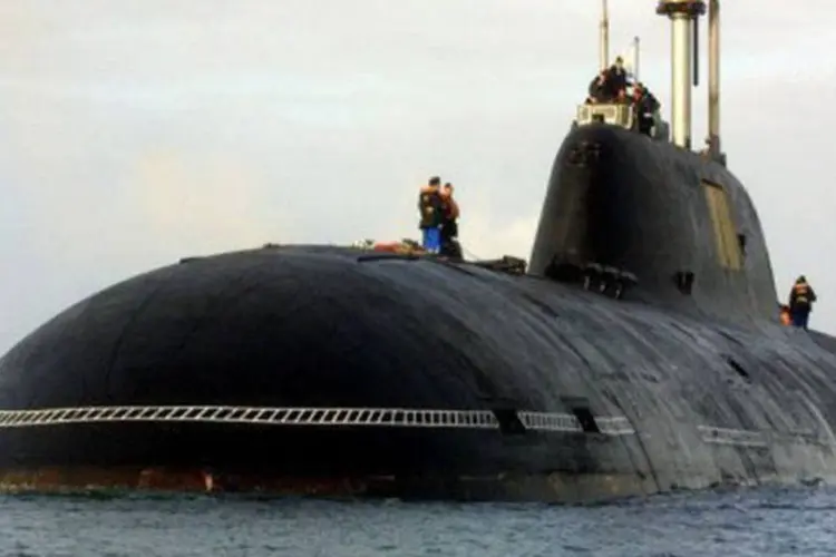 
	Um submarino russo: lan&ccedil;amento &eacute; o segundo teste realizado pela R&uacute;ssia em menos de uma semana
 (Fred Tanneau/AFP/AFP)