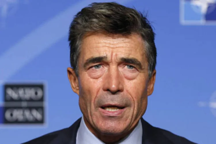 Secretário-geral da Otan, Anders Fogh Rasmussen: "ameaça crível de uma intervenção militar foi o que deu uma oportunidade à diplomacia", disse (Francois Lenoir/Reuters)