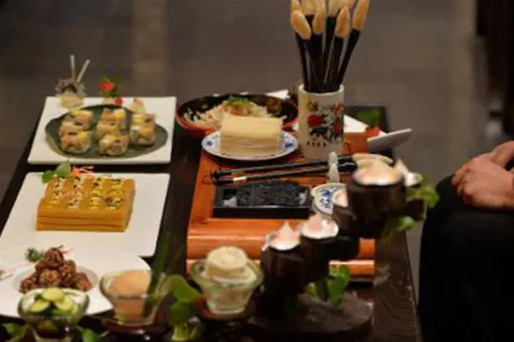 Pratos inspirados em Confúcio: "Confucius cuisine" é uma tendência de alta gastronomia chinesa (Mark Ralston/AFP)