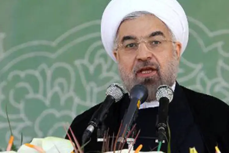 Hassan Rohani, presidente iraniano: “o caminho das sanções é inaceitável. Os que optam por sanções não conseguirão seus objetivos", declarou (Atta Kenare/AFP)