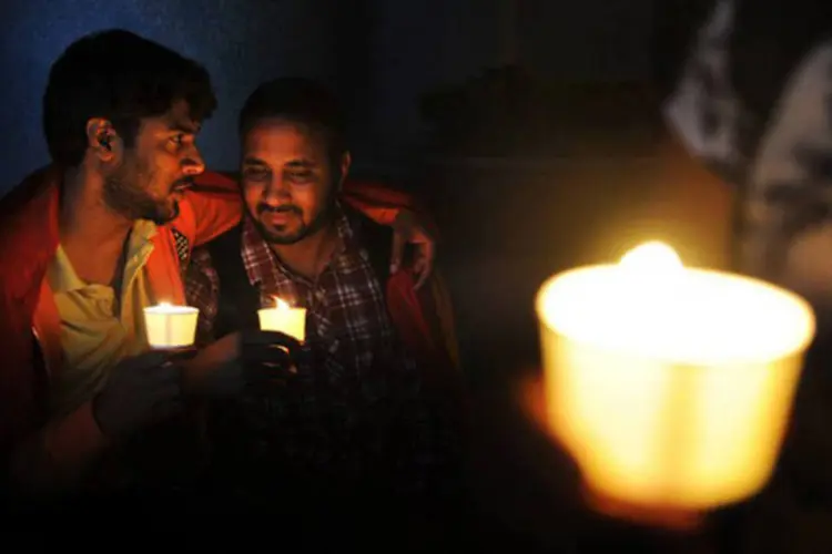 
	Ativistas homossexuais: cada vez mais casais homossexuais ou solteiros estrangeiros recorrem a barrigas de aluguel para se tornarem pais na &Iacute;ndia
 (Manjunath Kiran/AFP)