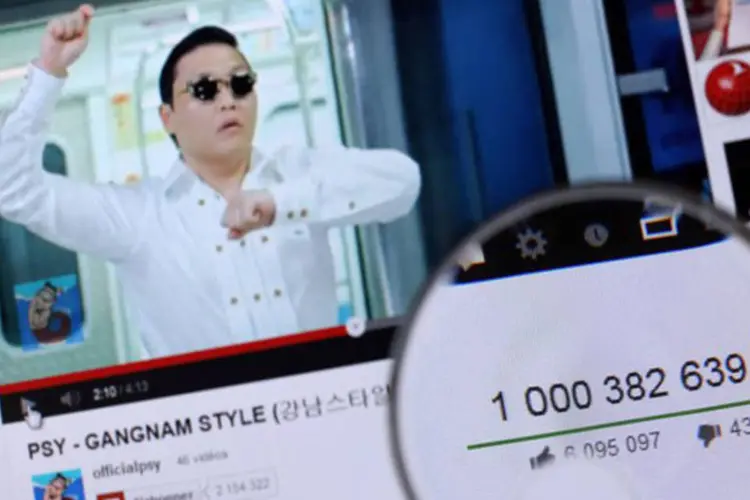 O clipe Gangnam Style, do sul-coreano Psy, com mais de um bilhão de visualizações no Youtube
 (Thomas Coex/AFP)