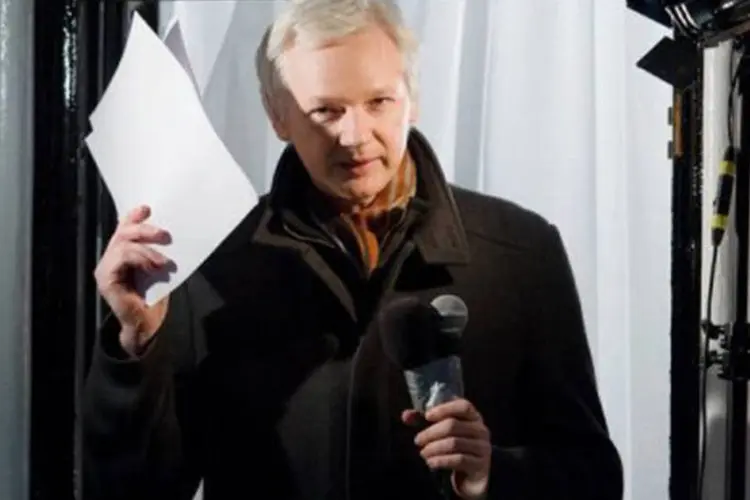 
	&quot;Os telegramas estavam ocultos em uma fronteira entre o secreto e a complexidade&quot;, disse Julian Assange
 (Leon Neal/AFP)