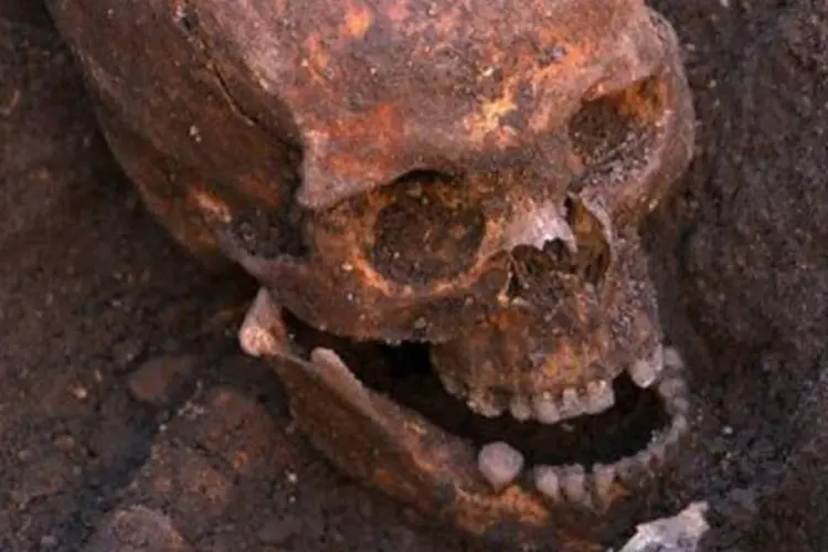 
	Esqueleto encontrado em um estacionamento de Leicester: seu corpo nunca havia sido encontrado
 (AFP/AFP)