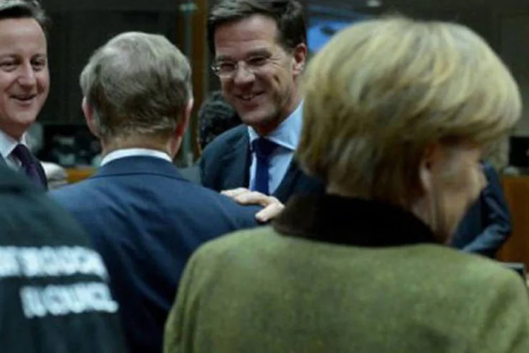 
	L&iacute;deres da Uni&atilde;o Europeia: o montante adicional destinado &agrave; Espanha passaria a 1,874 bilh&otilde;es, em compara&ccedil;&atilde;o com os 2,8 bilh&otilde;es da proposta anterior
 (Bertrand Langlois/AFP)
