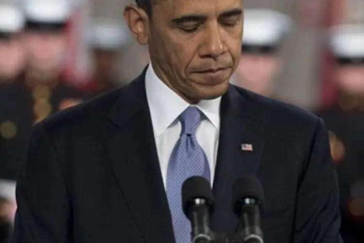 O presidente americano Barack Obama durante discurso na Virginia em 8 de fevereiro (Saul Loeb/AFP)