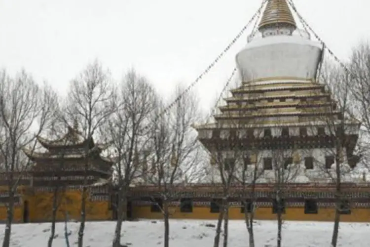 Monastério Kirti na província de Sichuan: no Tibete, a tutela de Pequim gera fortes protestos
 (Peter Parks/AFP)