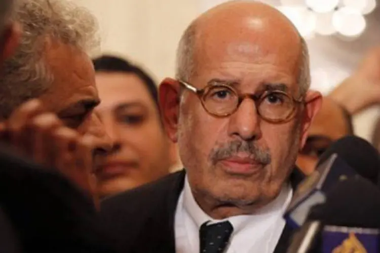 
	L&iacute;der da oposi&ccedil;&atilde;o do Egito e pr&ecirc;mio Nobel Mohamed ElBaradei no Cairo: ele criticou o governo atual
 (AFP)