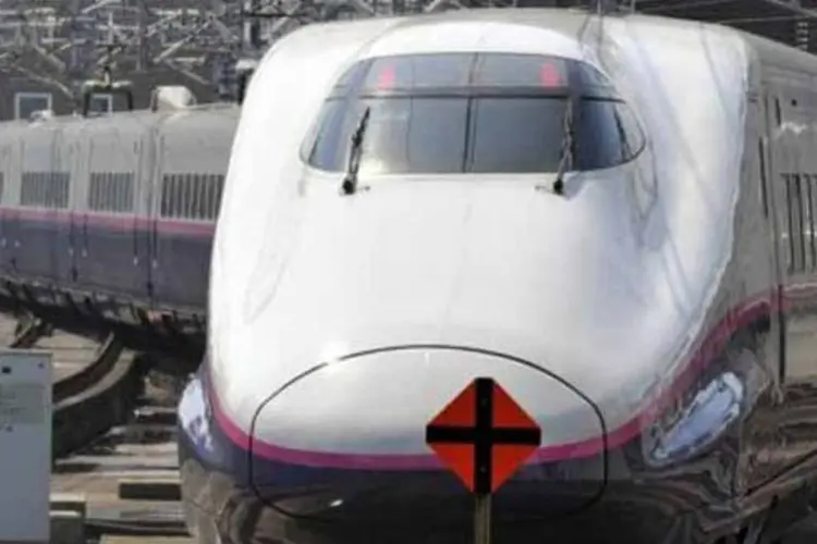 
	Trem de alta velocidade japon&ecirc;s: no Brasil, o projeto deve seguir os modelos utilizados no exterior
 (Afp.com / Kazuhiro Nogi)