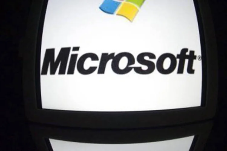 Logo da Microsoft: a União Europeia (UE) impôs uma multa de 561 milhões de euros à gigante americana
 (Lionel Bonaventure/AFP)