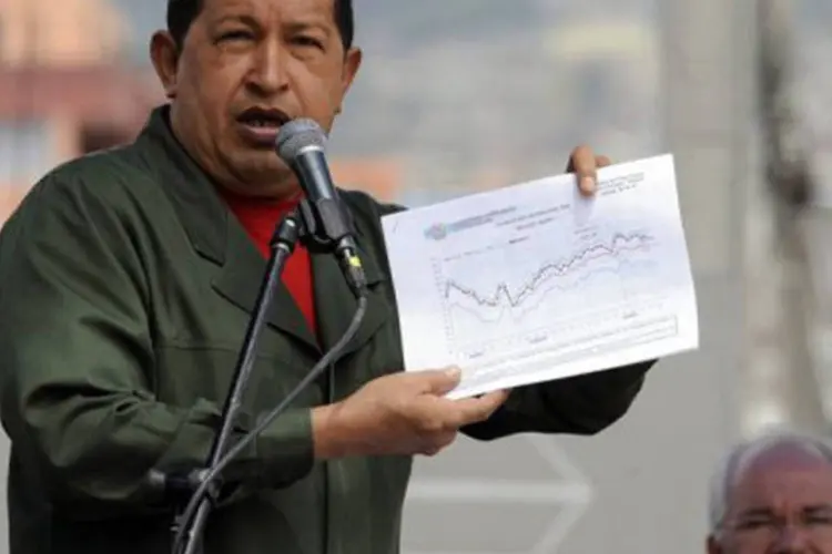 
	Hugo Ch&aacute;vez: &quot;Ch&aacute;vez entrou para a hist&oacute;ria como o homem que reviveu Bol&iacute;var&quot;, disse Maduro, que costuma se referir ao antecessor como o segundo &quot;libertador&quot; da Am&eacute;rica do Sul
 (Rodrigo Buendia/AFP)