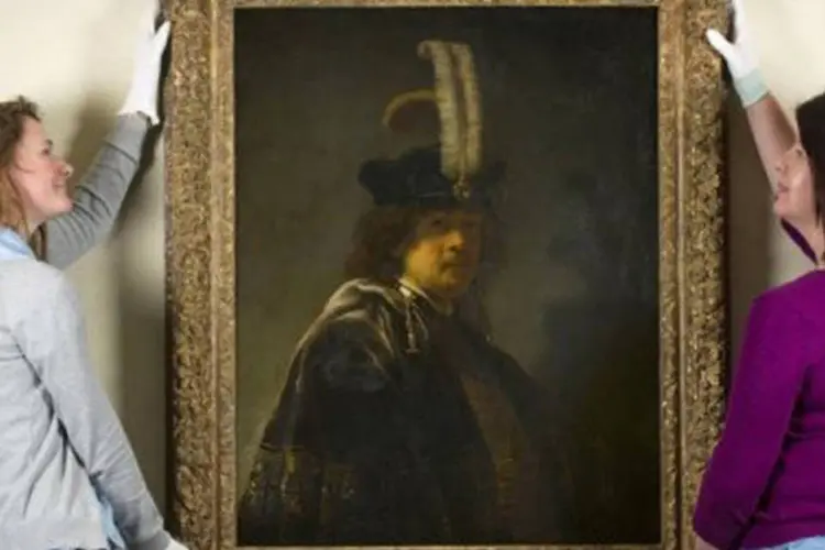 
	Autorretrato de Rembrandt: embora avaliada em 20 milh&otilde;es de libras, a pintura nunca ser&aacute; vendida, indicou a funda&ccedil;&atilde;o que possui a obra em nome da Holanda
 (Steven Haywood/AFP)