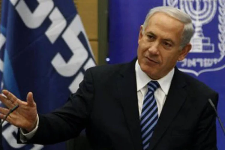 
	O premi&ecirc; de Israel, Benjamin Netanyahu, em uma reuni&atilde;o do Likud no Parlamento: ele preside o gabinete de seguran&ccedil;a
 (Gali Tibbon/AFP)