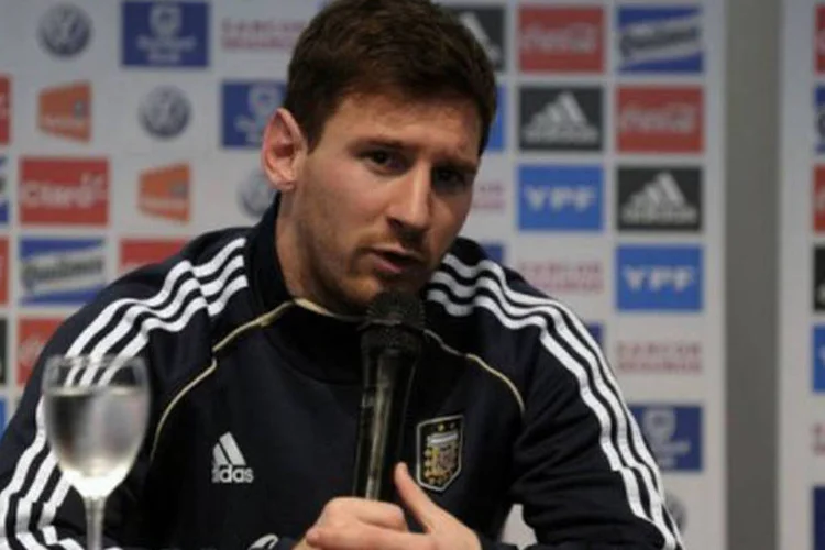 
	Messi participa de uma entrevista coletiva na Argentina: &quot;obviamente gostaria de conhec&ecirc;-lo&quot;, completou
 (Alejandro Pagni/AFP)