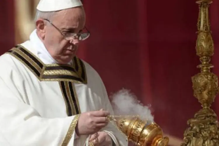 
	Papa Francisco, durante a missa de abertura de seu pontificado, em 19 de mar&ccedil;o, na Pra&ccedil;a de S&atilde;o Pedro
 (Filippo Monteforte/AFP)