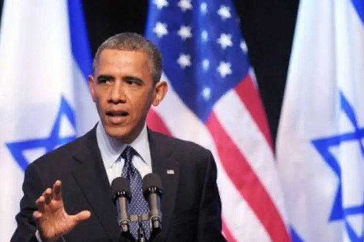 
	Barack Obama em Jerusal&eacute;m: presidente disse que Benjamin Netanyahu, de Israel, e Tayyip Erdogan, da Turquia, conversaram por telefone nesta sexta-feira
 (Mandel Ngan/AFP)