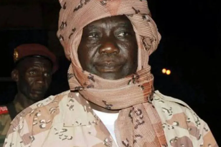 
	O l&iacute;der do grupo rebelde Seleka, Michel Djotodia: em meio a um cen&aacute;rio de saques generalizados, Djotodia se autoproclamou presidente
 (Steve Jordan/AFP)