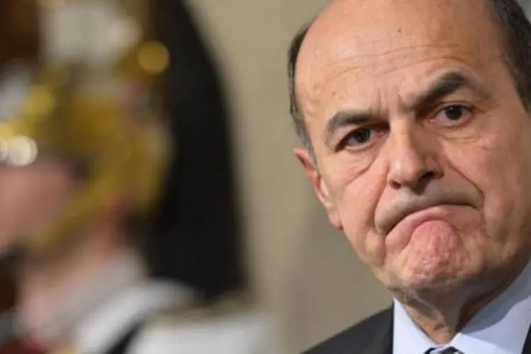 
	Bersani: a coaliz&atilde;o de esquerda de Bersani, a primeira for&ccedil;a pol&iacute;tica do pa&iacute;s, disp&otilde;em de uma maioria absoluta na C&acirc;mara dos Deputados, mas n&atilde;o no Senado
 (Vincenzo Pinto/AFP)