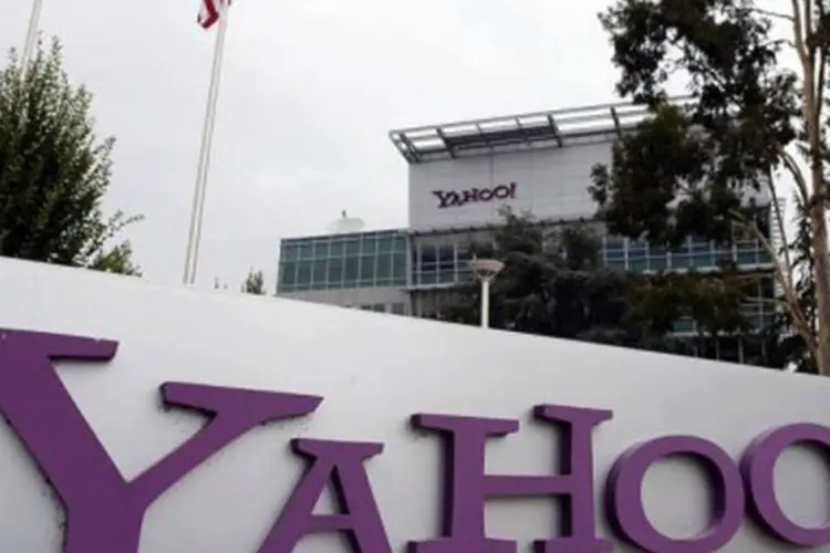 
	Sede do grupo Yahoo!: companhia informou que as receitas de an&uacute;ncios em tela ca&iacute;ram 6 por cento na compara&ccedil;&atilde;o anual
 (Justin Sullivan/AFP)