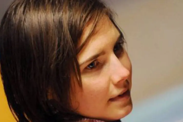 
	Estudante americana Amanda Knox: veredicto, depois de 12 horas de delibera&ccedil;&otilde;es, confirmou a condena&ccedil;&atilde;o original de Amanda e Sollecito em 2009
 (Tiziana Fabi/AFP)
