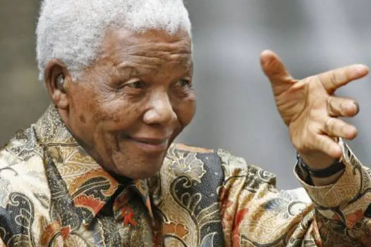 
	Nelson Mandela:&nbsp;a &uacute;ltima apari&ccedil;&atilde;o p&uacute;blica de Mandela ocorreu na cerim&ocirc;nia de encerramento da Copa do Mundo de 2010, realizada na &Aacute;frica do Sul.
 (Leon Neal/AFP)