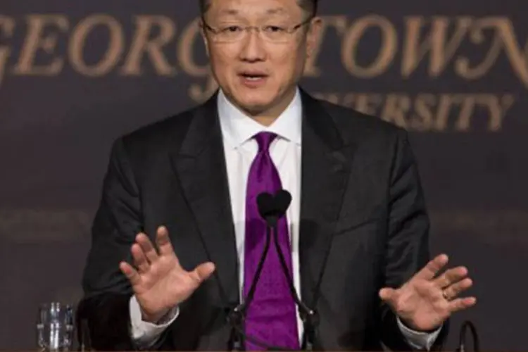 
	O presidente do Banco Mundial discursa na Universidade Georgetown: &quot;a data de 2030 &eacute; muito ambiciosa&quot;, reconheceu Kim
 (Saul Loeb/AFP)